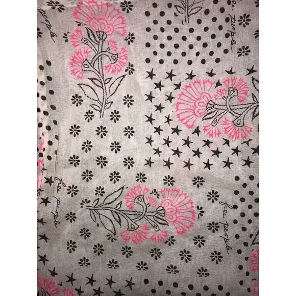 Free People Tote Bag Gauze Boho‎ Reusable Shopping Floral Festival 14x15" - Picture 4 of 9